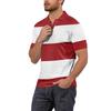 Męska Moda Drukowany Top z Dekoltem V i Krótkim Rękawem Koszulka Golfowa