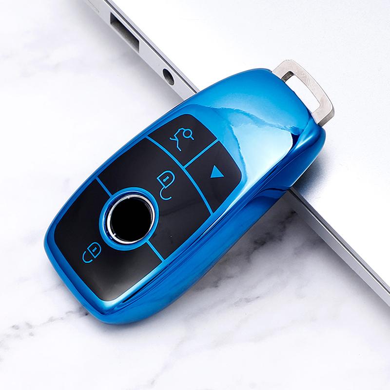 TPU Car Key Case Cover For Mercedes Benz W205 W213 W222 X167 W177 A C E S G Class GLC CLA Shell Holder Auto Keychain Protector