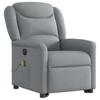 Electric Massage Chair with Rising Function Light Grey Fabric