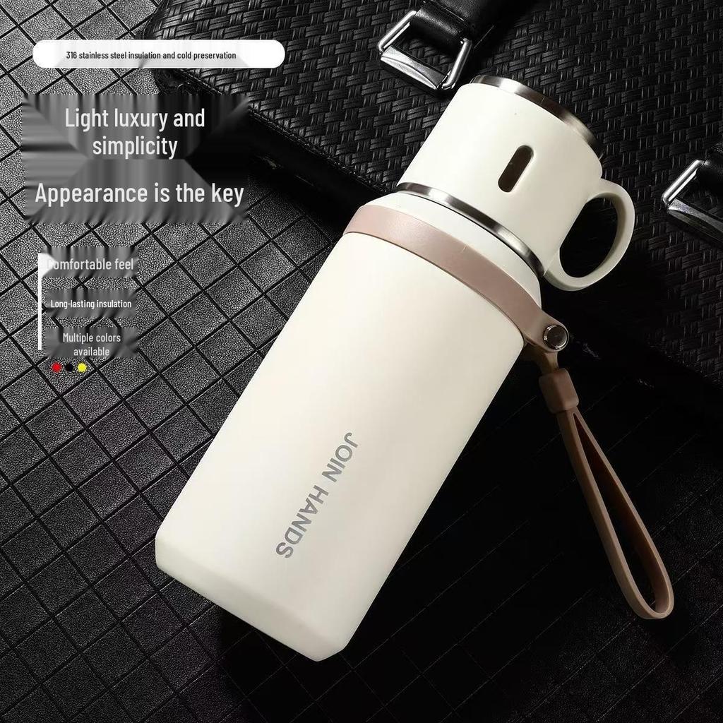 316 Stainless Steel Large Outdoor Thermos Cup for Tea and Water, Portable for Men, Women, and Students
