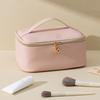 Travel Cosmetic Case Large Capacity Makeup Bag with Removable Divider Waterproof Toiletry Bag with Top Handle Cosmetic Organizer for Vacation Home