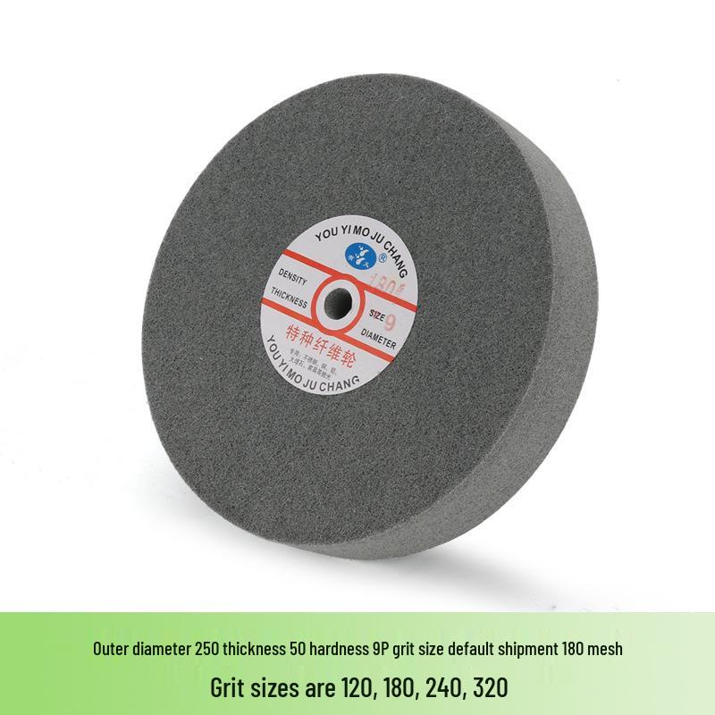Nylon Fiber Polishing Wheel for Metal & Stainless Steel - Compatible with Electric Motor Grinders, Sizes 150/200/300