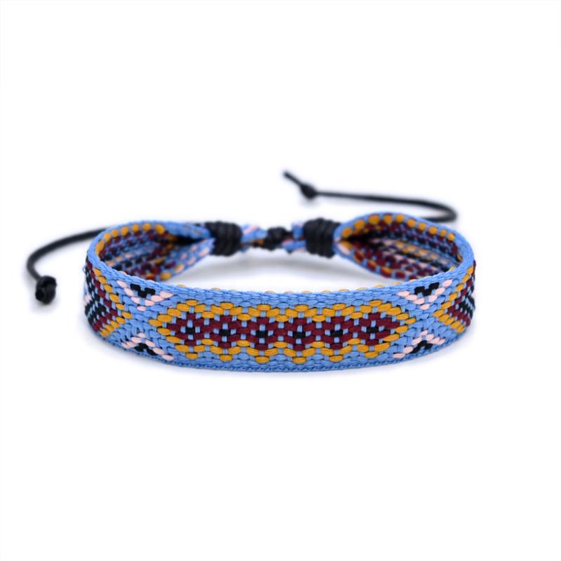 Ethnic Style Handmade Woven Cotton Linen Wristband Bracelet