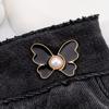 Guzik do dżinsów motylkowy Regulowane klipsy do spodni Spódnice Klamra do zwężania talii Zatrzask Regulator Guzik chowany Agrafka do spodni