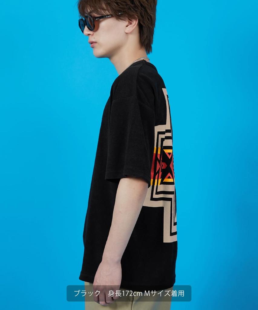 [IMPROVES] [SIDEWAYSTANCE] Native American Print Pile Short Sleeve T-Shirt