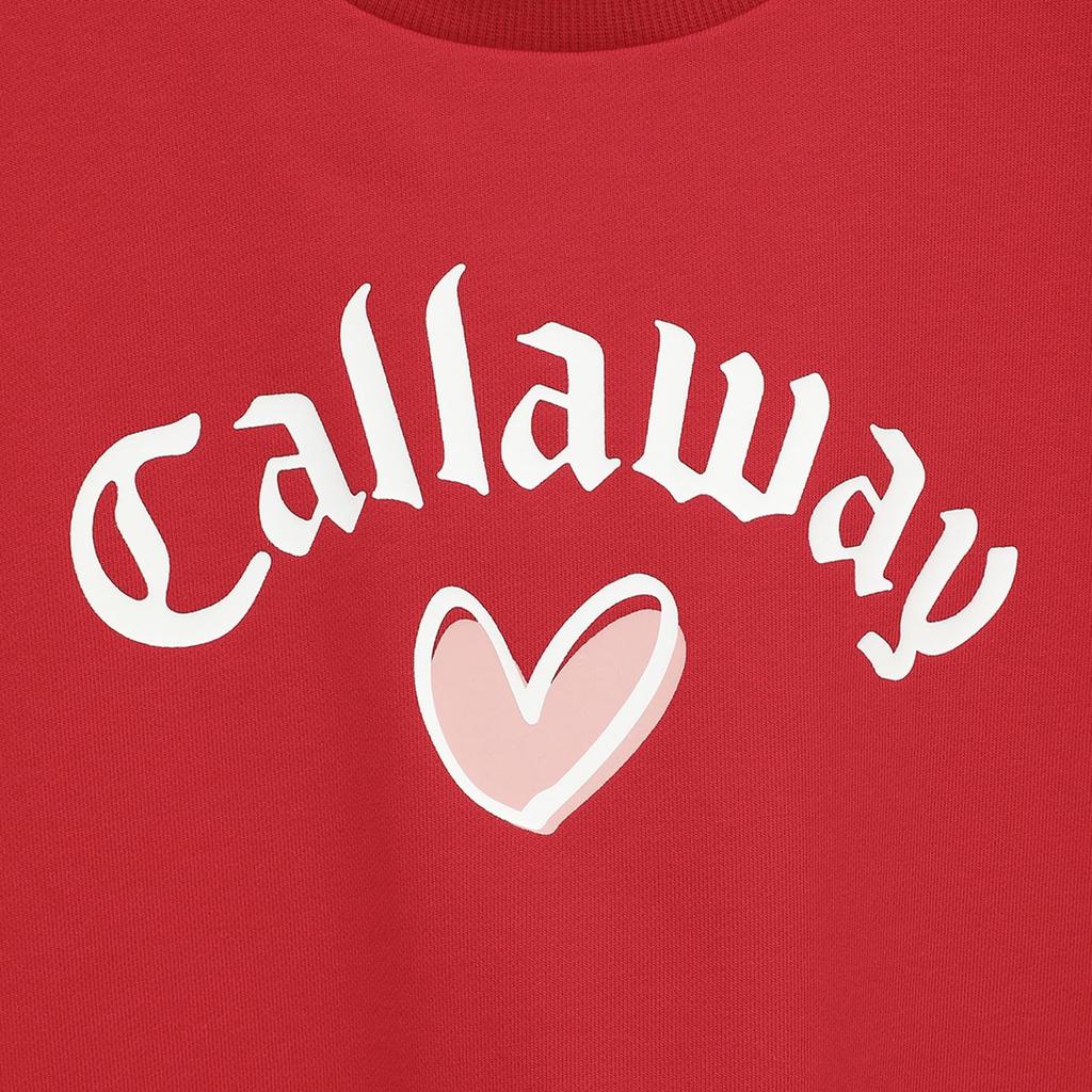 Short Sleeve Mock Neck Sweatshirt Golf C25117222 L [Callaway] Women's [LOVE Series] / / 1100_Red