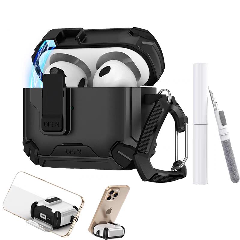 for AirPods 4 Magnetic Automatic Switch Safety lock Protective Shockproof Shell with Cleaning Kit for Airpods 4 Generation Case