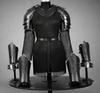 Female Medieval Knight Armor Blackened Steel Chainmail Warrior LARP Cosplay Costume