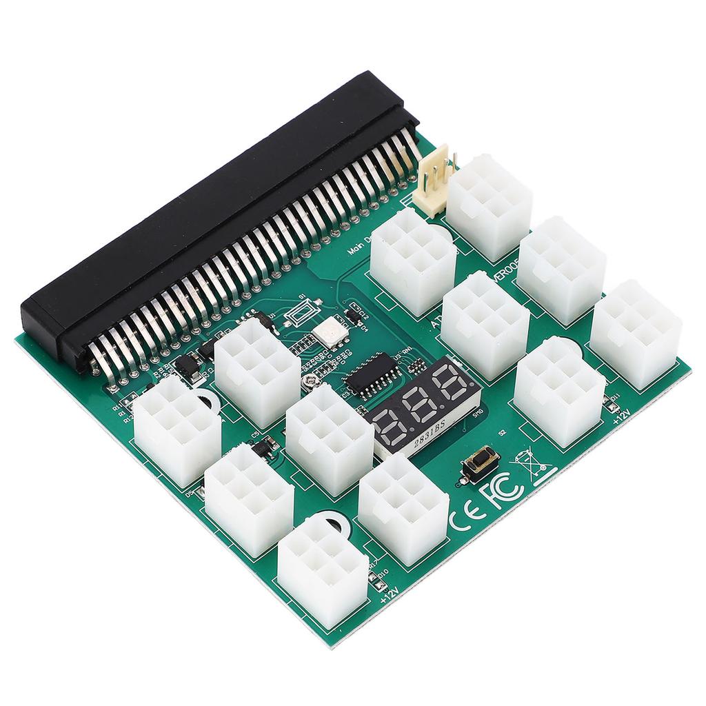 Power Supply Breakout Board Adapter Professional 1600W 12 Port ATX 6 Pin PSU Breakout Board for DPS