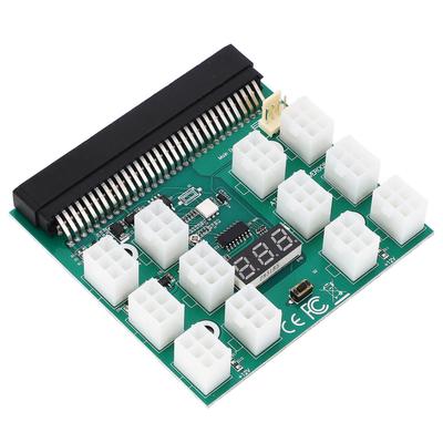 Power Supply Breakout Board Adapter Professional 1600W 12 Port ATX 6 Pin PSU Breakout Board for DPS 1200FB DPS 1200QB