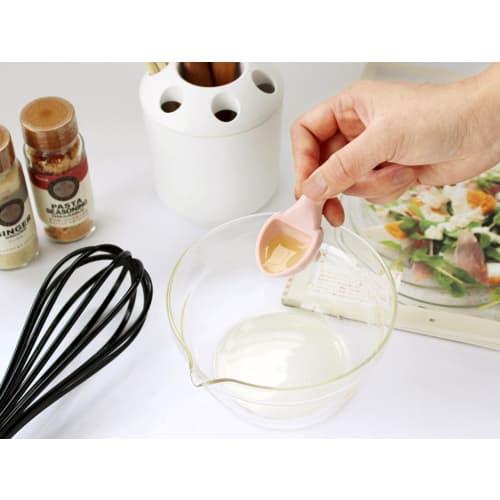 Yawata Kasei Way-be APUYI BIRD SPOON Measuring Spoons, Set of 2, White