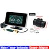 ZMFJH Universal Auto Car Dual Gauge 2 IN 1 LCD Gauge with Sensor Water Temperature+Voltmeter Water Temp Joint Sensor 26-40MM