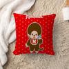 Anime M-Monchhichi Cushion Cover Car Throw Pillow Case For Sofa Car Christmas Gift 40x40cm 45x45cm
