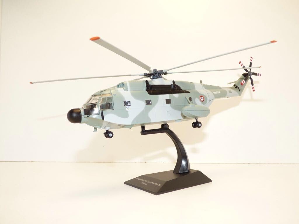 French Army Helicopter Diecast Model SA 321 Superfluron Finished Product 1/72 Aérospatiale Pre-painted [Used]