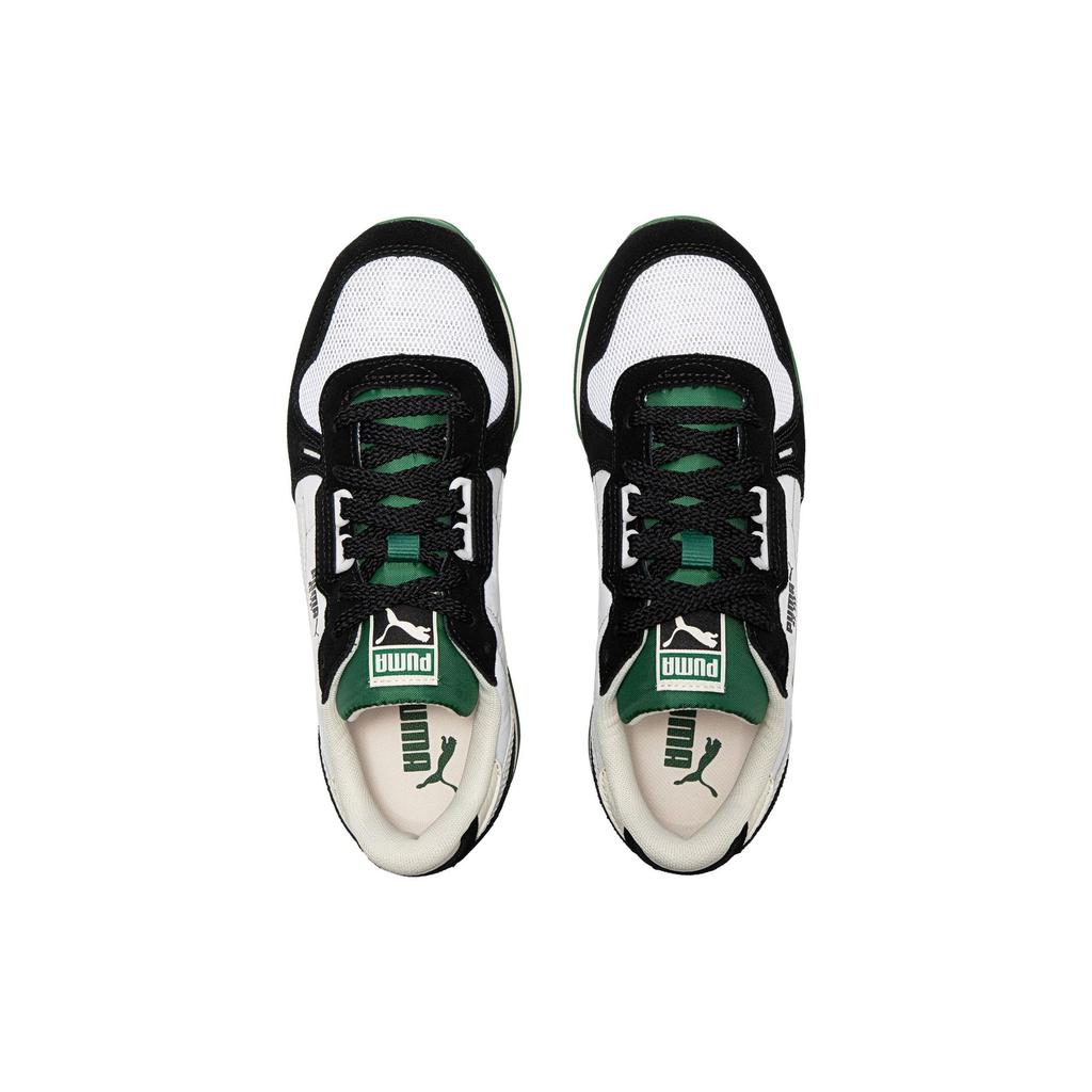 Puma Rx 737 Fabric Two-Layer Cowhide Comfortable Sports Low-Top Lifestyle Shoes Unisex Sneaker Black White Green 391971-01