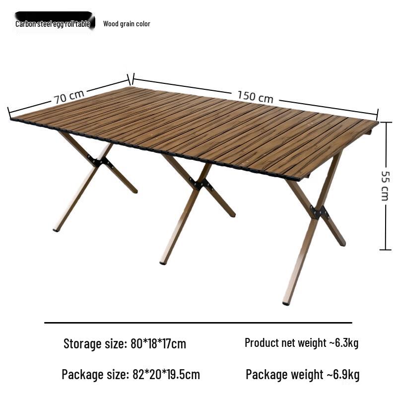 ZISIZ Outdoor Folding Roll-Up Table