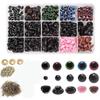 560 Pcs 15-grid Safety Eyes and Noses Set for Amigurumi Teddy Bear Plush Toy