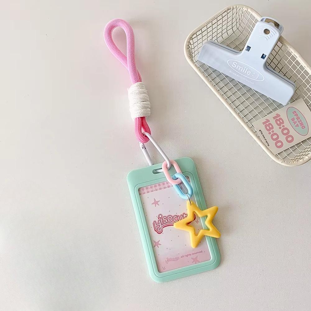 Candy Color Slide Cover 3-inch Card Holder Student Campus Bus Card Cover 3-inch Kpop Idol Photocard Holder Id Credit Card Holder