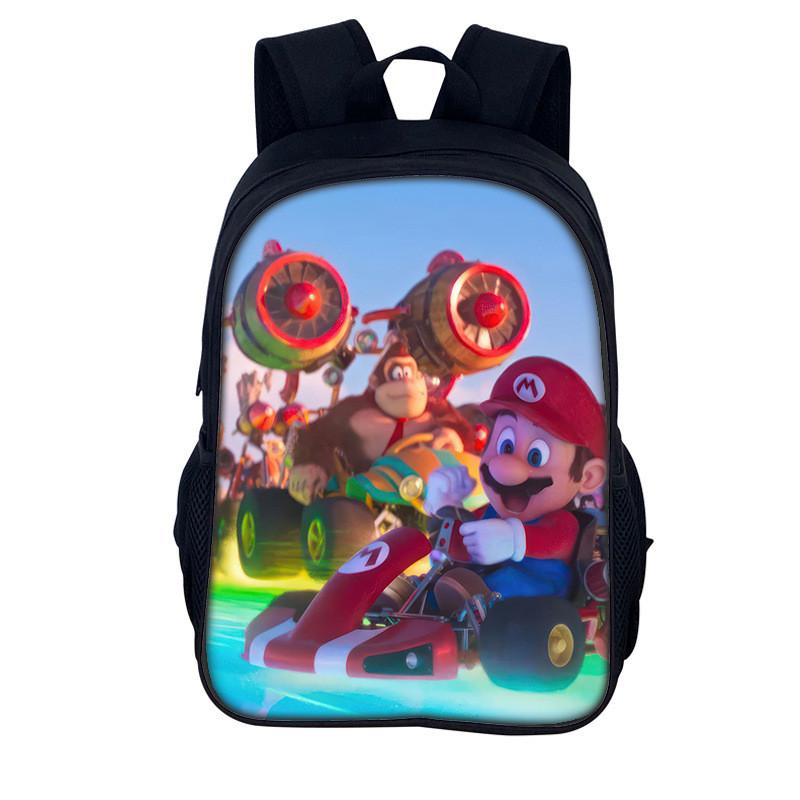 Super Mario Bros Backpack For Kids With Breathable Nylon Material For School Use