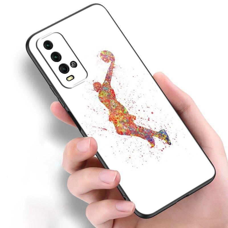 Coș de baschet dunk husă din silicon pentru telefon pentru Xiaomi Redmi Note 11 10 9 8 Pro 11T 10T 10S 9S 8T 9 9A 9C 9T Husă moale neagră