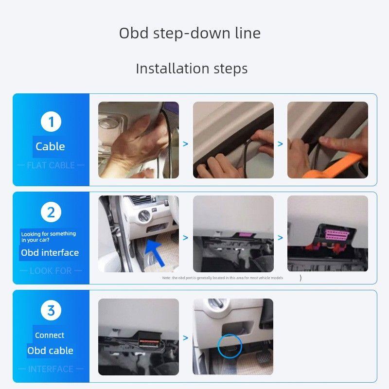 Suitable for Dash Cam Voltage Reduction Cable Obd Power Cable 24V12V To 5V for Car Use 24-Hour Parking Monitoring