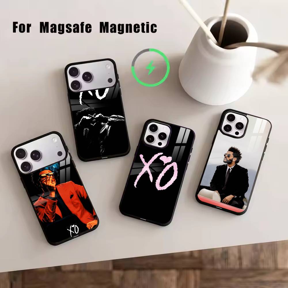 singer-The W-Weeknd XO Phone Case For iPhone17,16,15,14,13,12,11 Plus,Pro Magnetic with Magsafe Wireless Charging