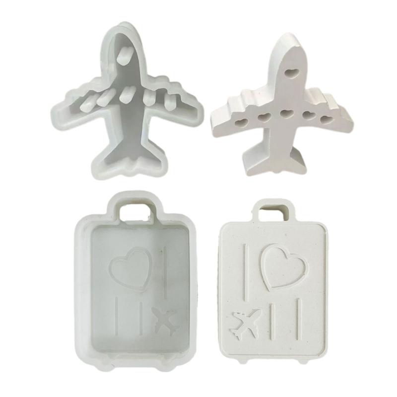 3D Luggage Silicone Candle Mold Handmade Candle Making Soap Plaster Resin Molds DIYs Chocolate Cake Baking Tools Decors