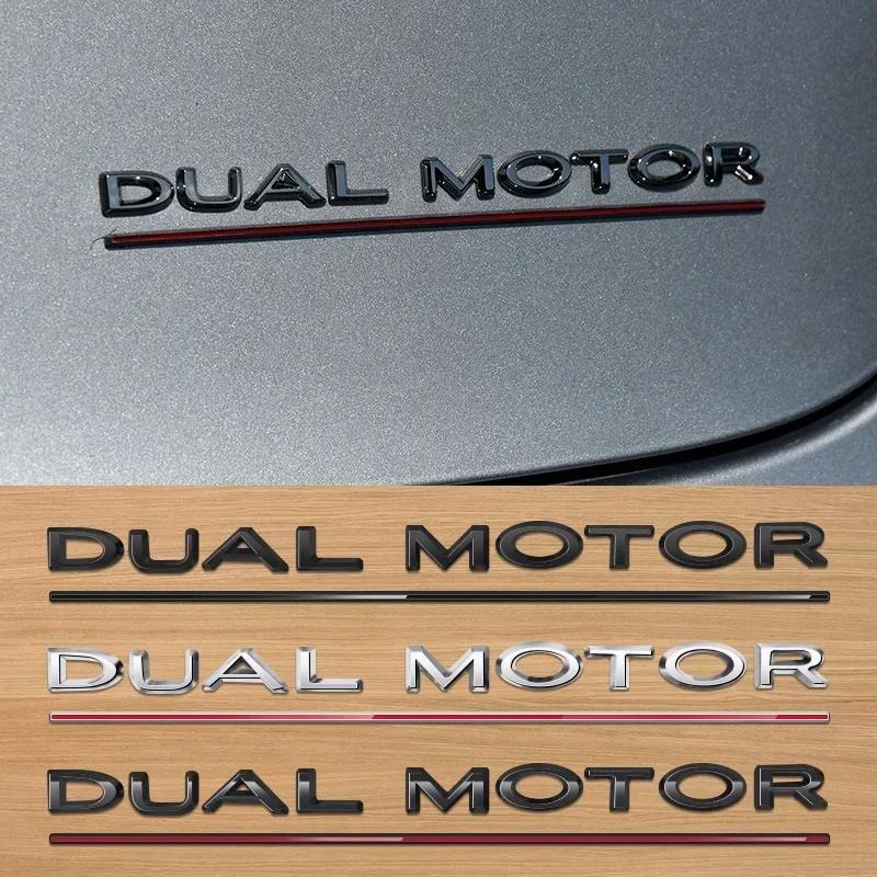 Car Sticker For Tesla Model 3 Y Juniper Highland 2020-2026 2025 Hot DUAL MOTOR Underlined Letters Emblem for TESLA Model 3 Y S X