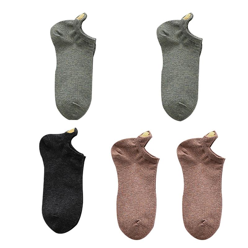 5 Par Skarpetek za Kostkę Gładkich Złoty Jedwab Haft Serce Damskie Skarpetki Bawełniane Nadruk Korony Bawełniane Skarpetki