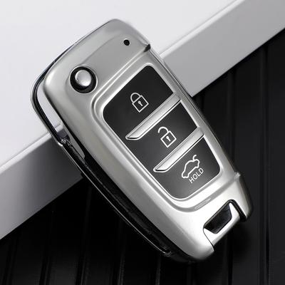 Weiche TPU Auto Schlüsselhülle Abdeckung Tasche Schale Schlüsselanhänger für Hyundai Elantra Solaris 2017 Santa Fe Verna Tucson I35 I40 Genesis Schutzhülle