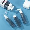 Set di 4 Flacconi da Viaggio 60ml Ricaricabili Combinazione Shampoo Bagnoschiuma Sapone per le Mani Lozione Flaconi Vuoti Divisi Accessorio Kit da Viaggio