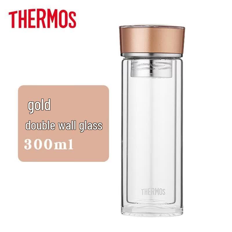 THERMOS High Borosilicate Double-Wall Glass Bottle