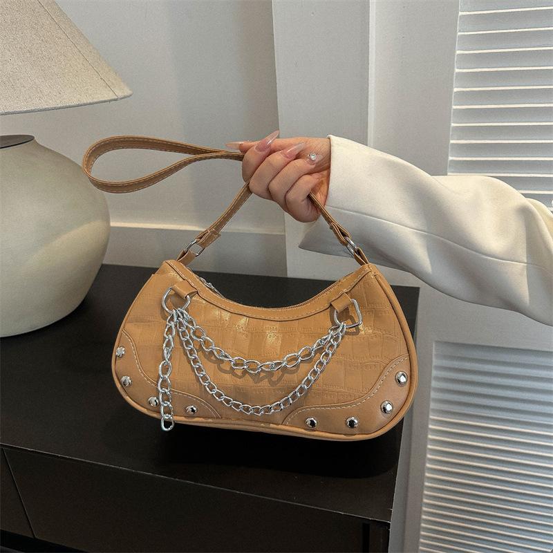 Women's Chain Small Bag Women's 2025 Winter New Versatile Ins Shoulder Messenger Bag Women