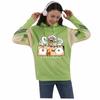 Unisex Pirate King Anime Color Block Patchwork Hoodie with Hood