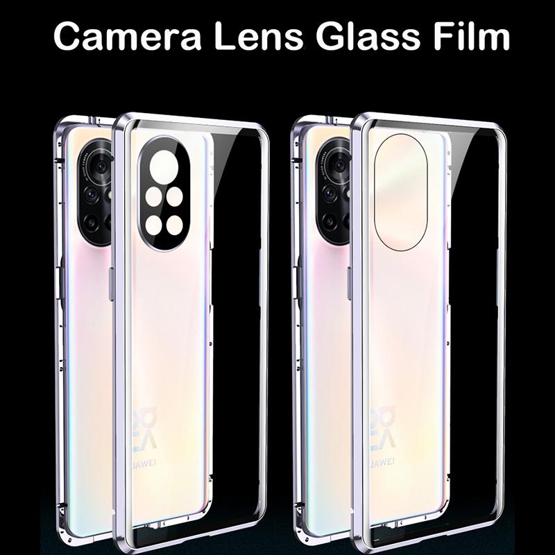 360 Double Sided Magnetic Glass Case For Huawei Nova 6 SE 7i 7 Pro 8 9 SE Cover Nova 11 9 10 12 Pro With Camera Lens Protection