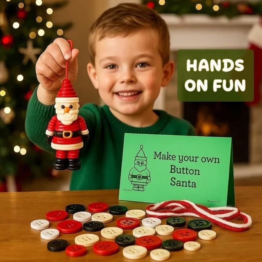 Colorful Buttons DIY Button Snowman Ornament Multiple Designs Button Snowman Kit Kids