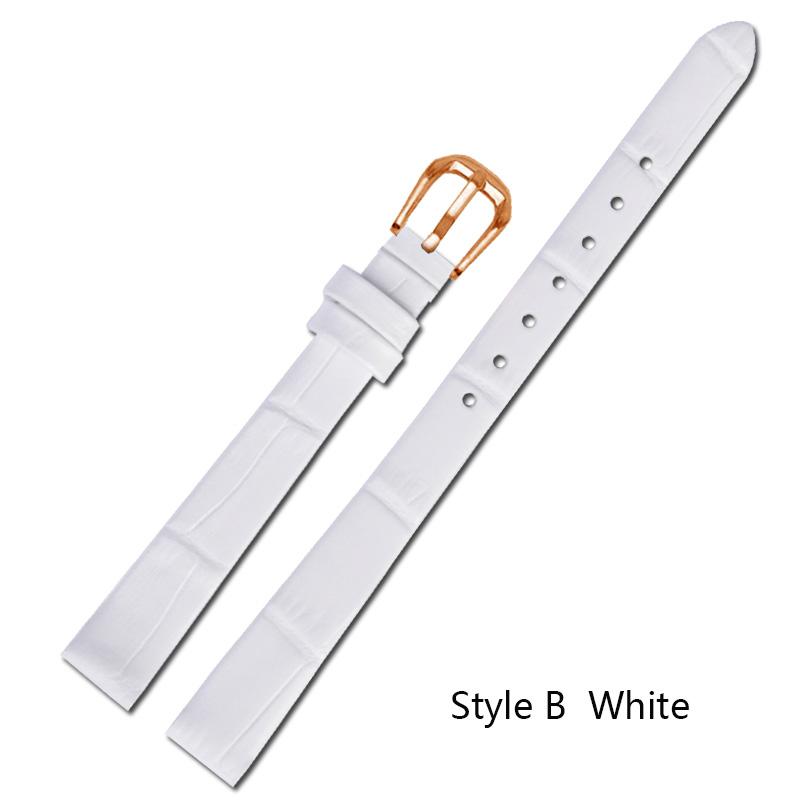Genuine Leather Watch Bracelet Women Fashion Watchband Wristwatches Mini Band 6mm 8mm 10mm 12mm 14mm Small Size Watch Strap Red