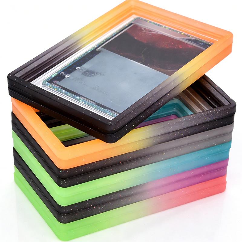 Non-Toxic Gradient Silicone Bumper Case Guard Protector Display Sleeves Skin Tpu For Psa 35Pt Graded Card Slab Sports Game Storage Holder