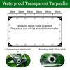 Clear Vinyl Tarp Waterproof PVC Tarpaulin, Transparent Poly Cover for Outdoor, Awning, Canopy, Patio Enclosure