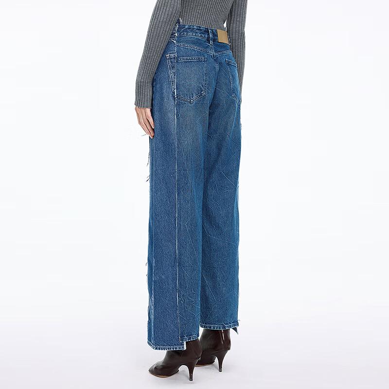 JNBY Washed Straight-Leg Denim Jeans