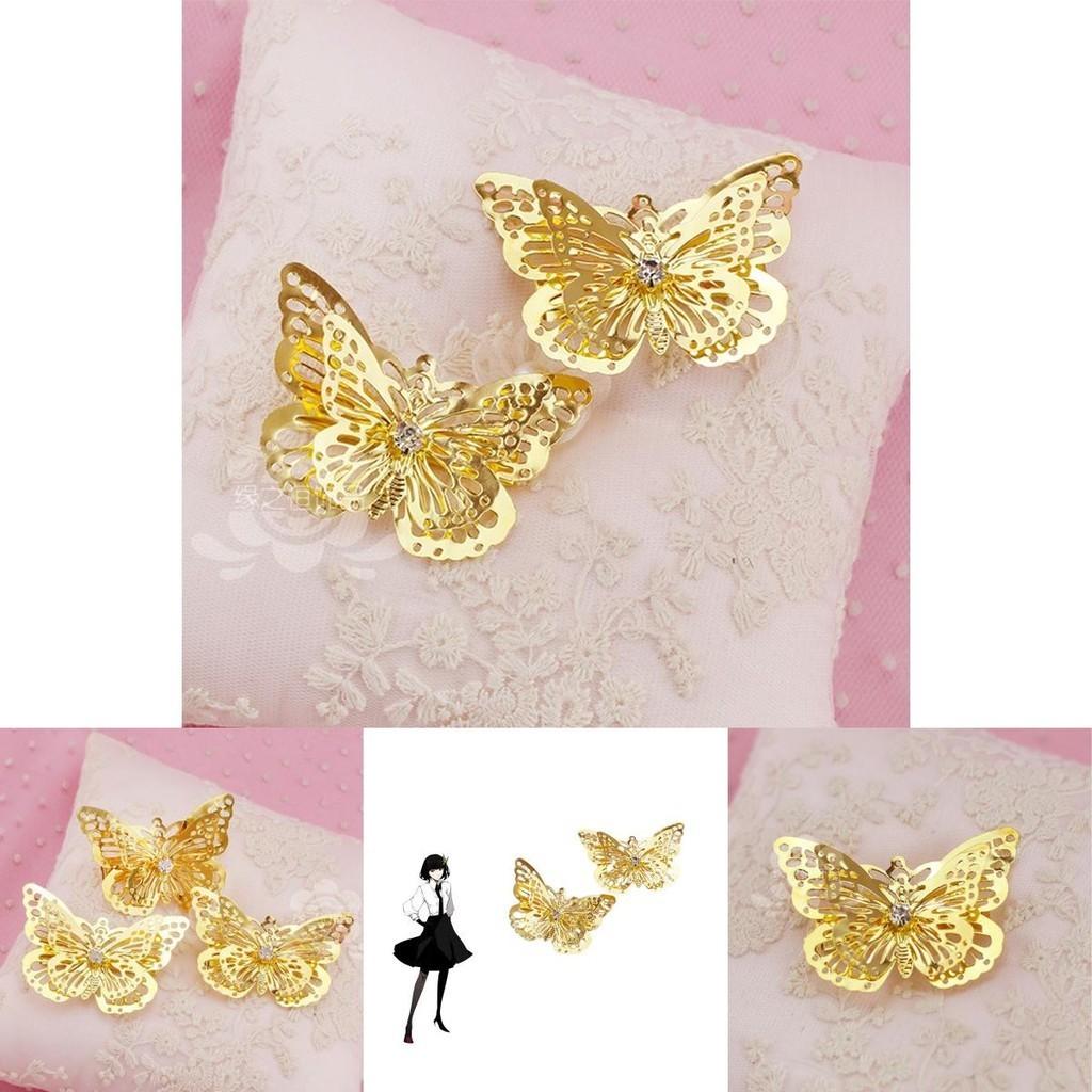 Elegant Women's Golden Butterfly Headband Hair Clip From Bungo Stray Dogs Akiko Yosano