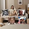 Funny K-Kanyes W-Wests Pillow Case Anti-Dustmite Pillowcase Invisible Zipper Silky Short Plush Sofa Cushion Cover