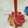 3D Optical Illusion Folding Toy: Polygon Carrot Tower Spiral