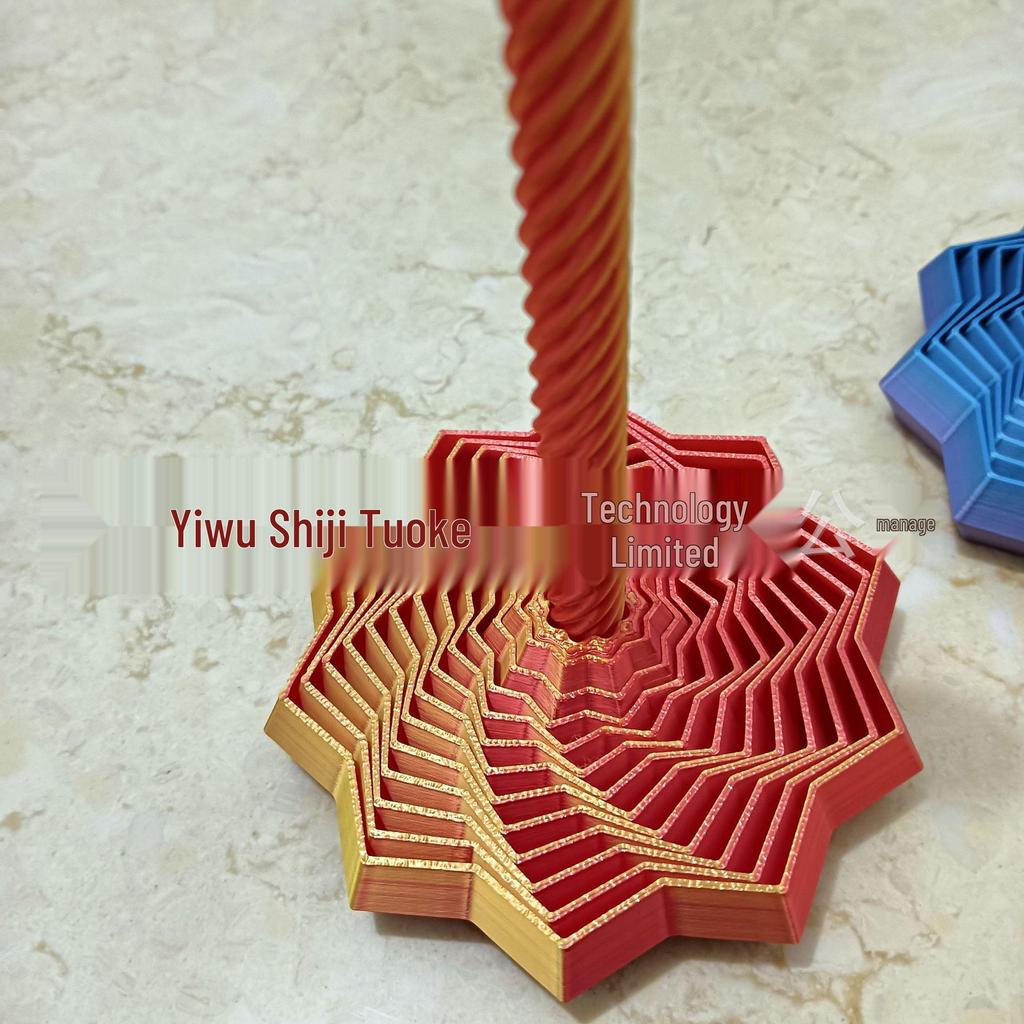 3D Optical Illusion Folding Toy: Polygon Carrot Tower Spiral