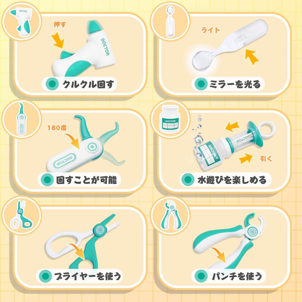 VBACALA Doctor Zubař 29 Mini Vyšetření zubů Panenka Hra Předstírat Hrajte Péče Vánoční Dárek Doktor, Sada, Zubař, Hračky, Kousky, Doktor, Model, Nástroje,