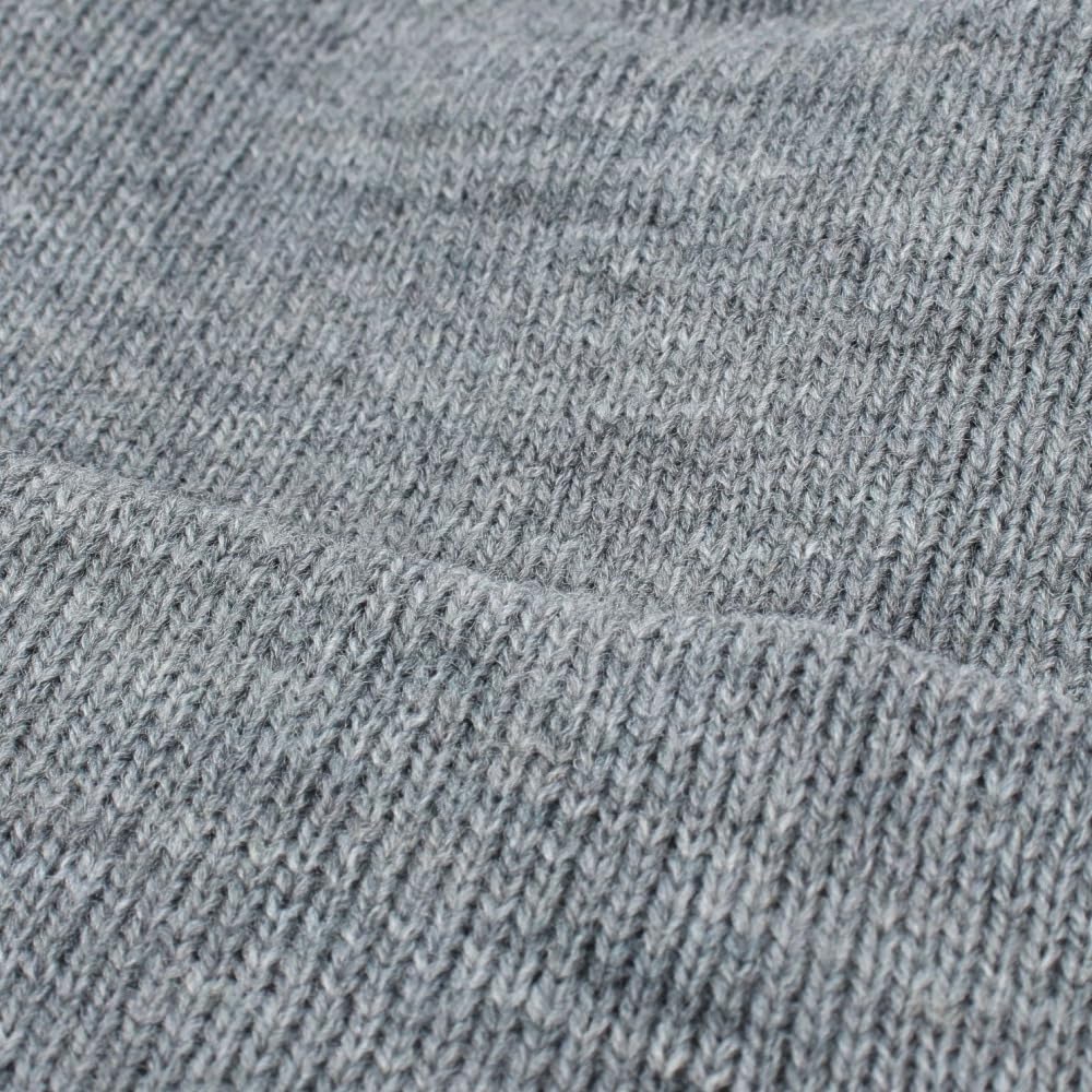 North Embroidered Barred Beanie Unisex Thermal Cold Protection Mixed Gray Free Size [The Face]