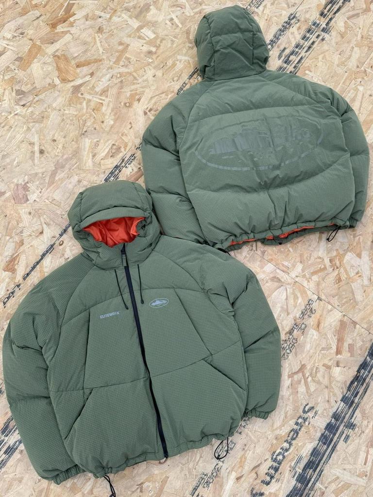 Men's Army Green Hooded Cotton Jacket - Warm, Thick Winter Outerwear 2025