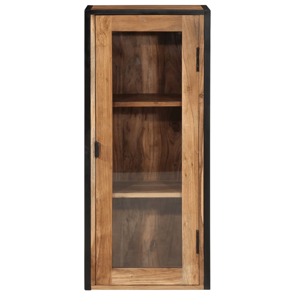 Bathroom Wall Cabinet 40 X 30 X 90 Cm Solid Acacia Wood and Iron