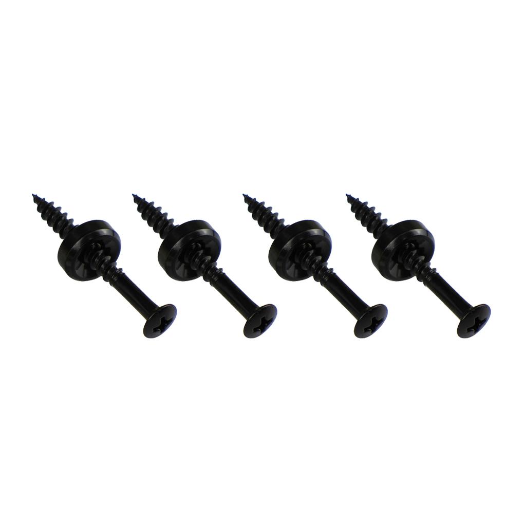 FLEOR 12pcs Bass Guitar Neck Joint Plate Screws Neck Mounting Bushings Ferrules With Screws