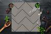 Glass protective plate for the stove 50x52 Pattern
